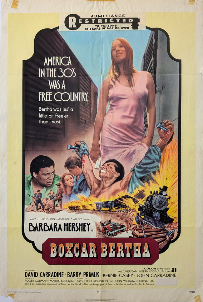 Boxcar Bertha 1972 US Poster Martin Scorsese