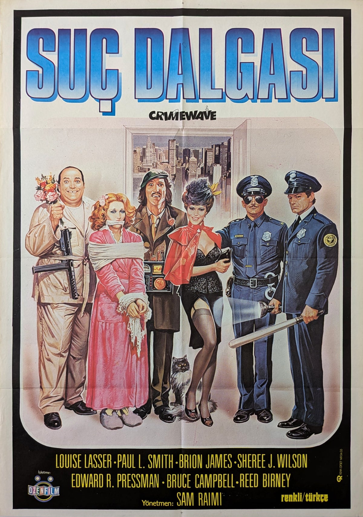 Crimewave 1985 Turkish Movie Poster Raimi