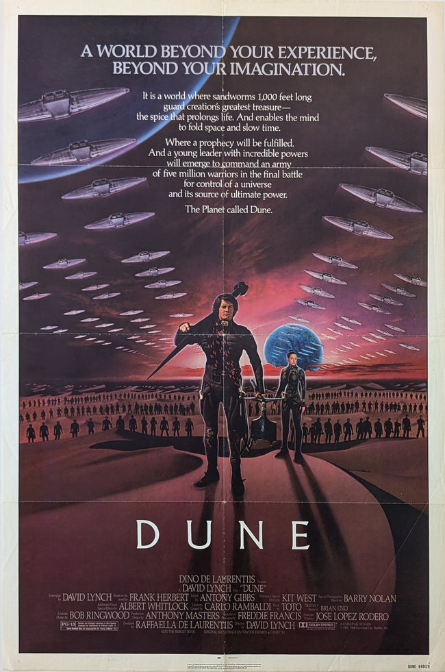 Dune 1984 US One Sheet Poster David Lynch