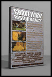 Graveyard Disturbance DVD cover featuring scene images and film details from the 1987 horror movie.