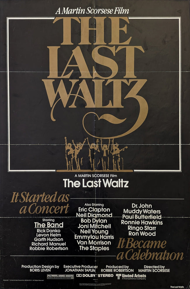 The Last Waltz 1978 US Poster Martin Scorsese