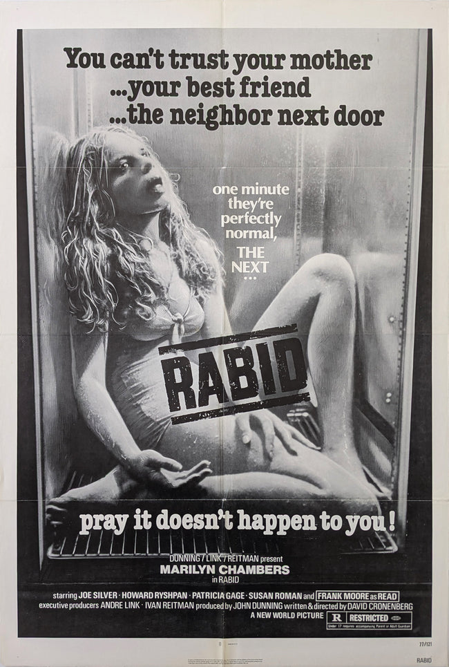 Rabid 1977 US One Sheet Poster David Cronenberg