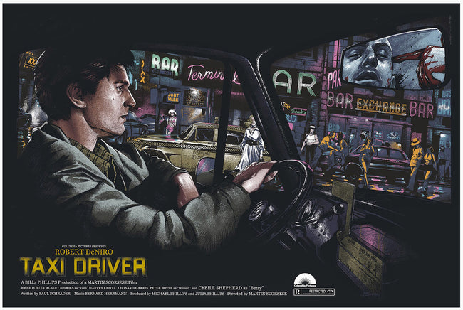 Taxi Driver by Barret Chapman – Limited Edition Screen Print 36x24
