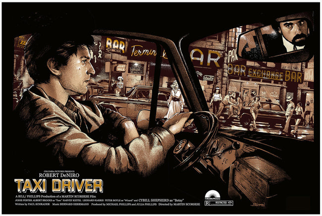 Taxi Driver (variant) by Barret Chapman Screen Print
