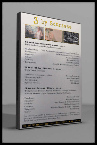 3 by Scorsese DVD – front cover