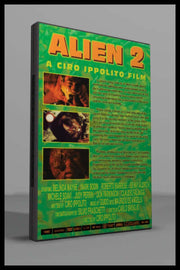 Alien 2 (1980) DVD cover featuring cave exploration and a sci-fi theme.