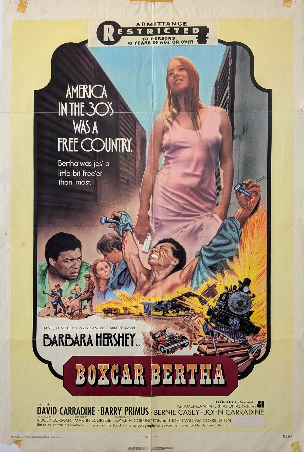 Boxcar Bertha 1972 US Poster Martin Scorsese