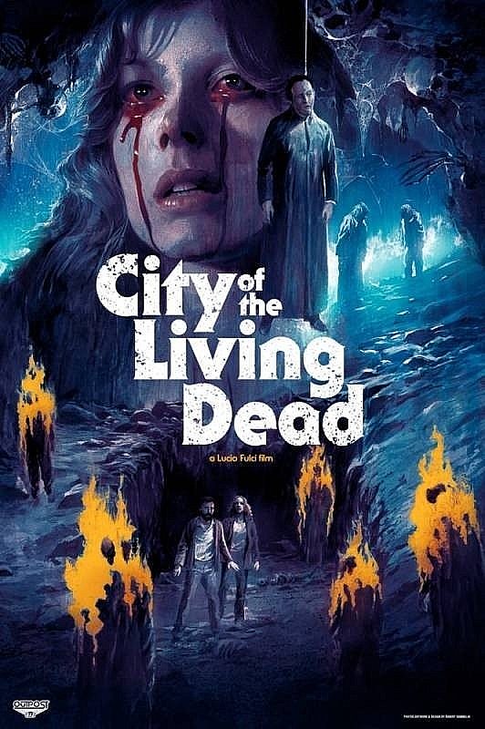 City of the Living Dead by Robert Sammelin Screen Print