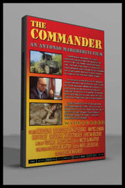 The Commander DVD cover featuring a description, images, and credits for the 1988 action film by Antonio Margheriti.