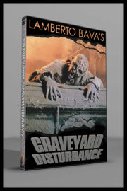 Graveyard Disturbance (1987) DVD cover featuring a zombie emerging from a grave.