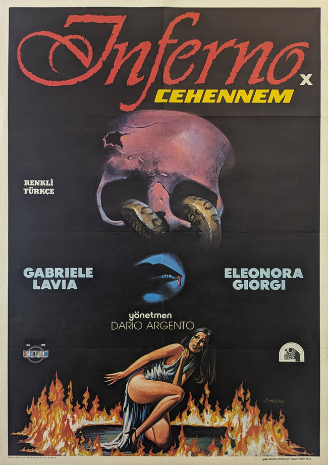 Inferno 1980 Turkish Poster Dario Argento