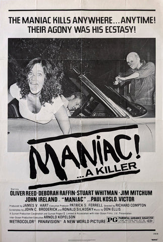 MANIAC (1973) aka THE RANSOM – US one sheet