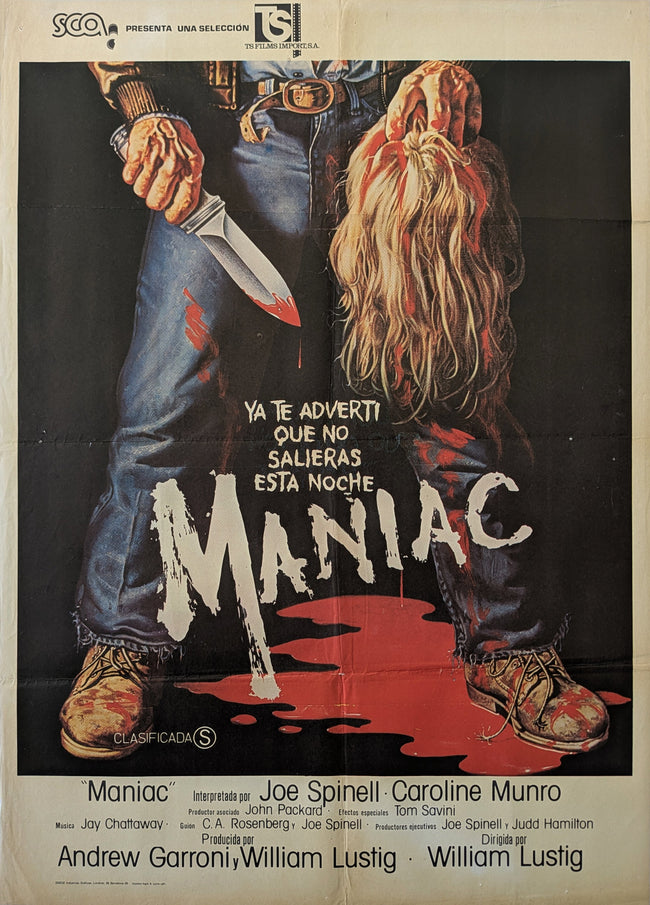 Maniac 1980 Spanish Horror Poster William Lustig