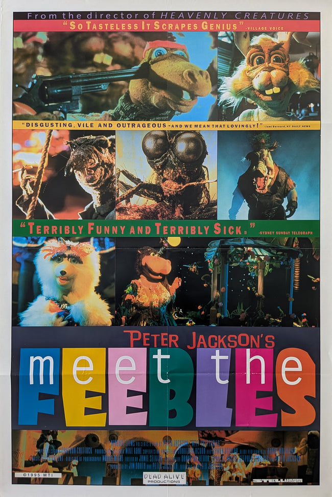 Meet the Feebles poster (1989) U.S. one sheet style 1995 MTI