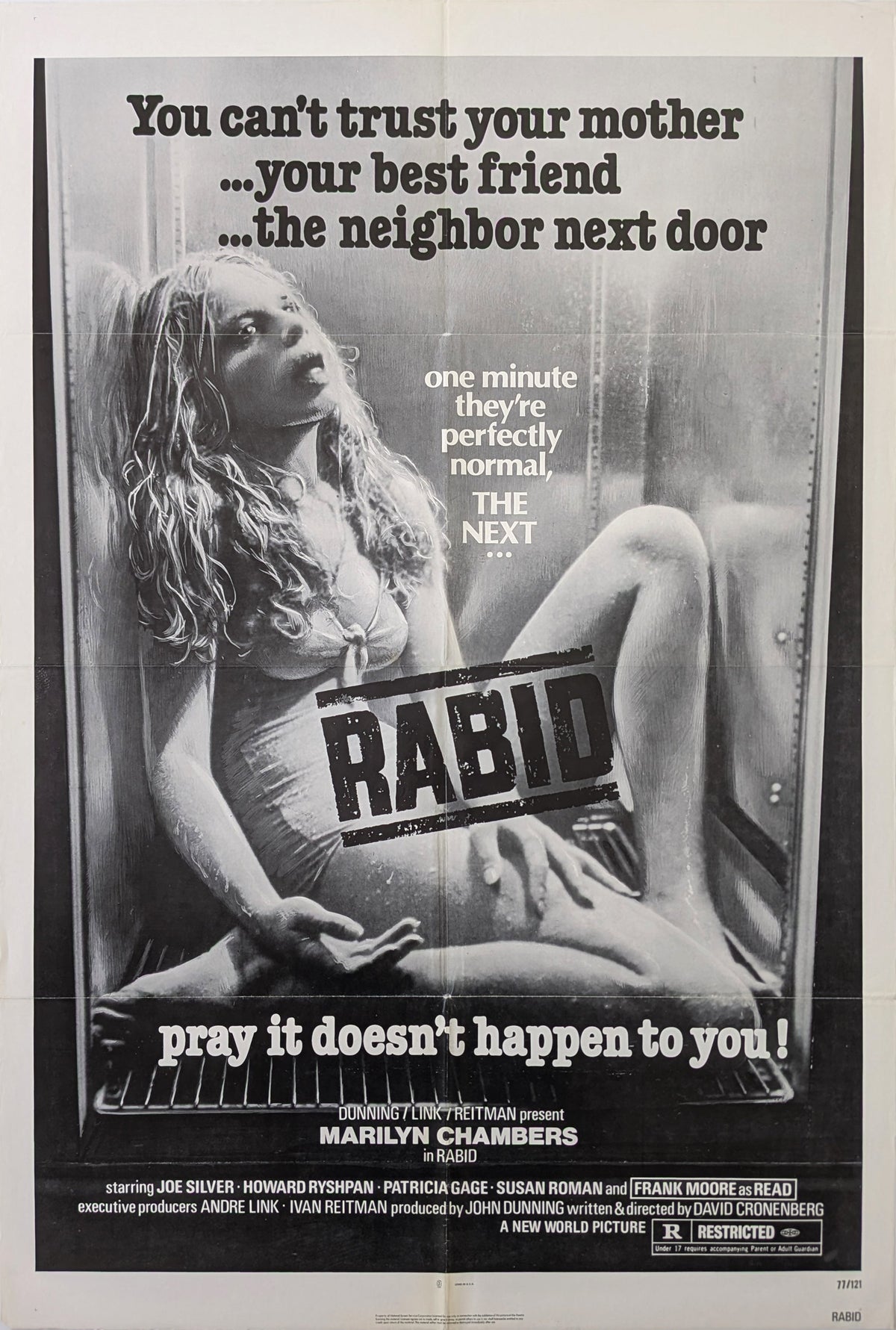 Rabid 1977 US One Sheet Poster David Cronenberg