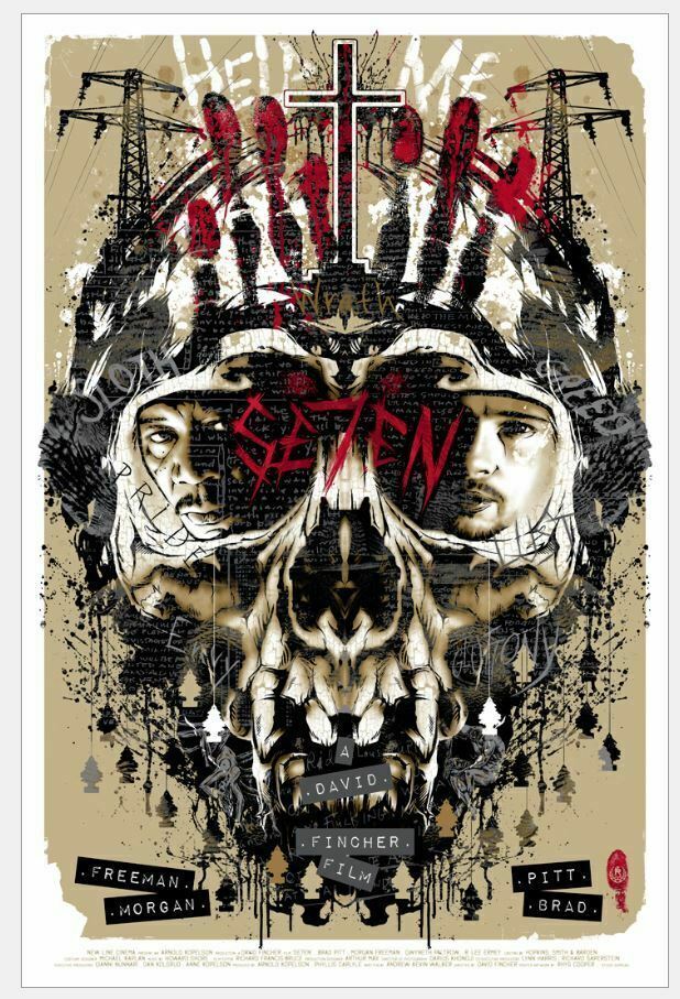 Se7en variant screen print by Rhys Cooper