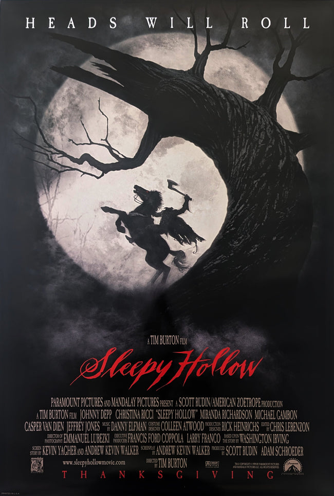 SLEEPY HOLLOW (1999) U.S. Double-Sided Poster