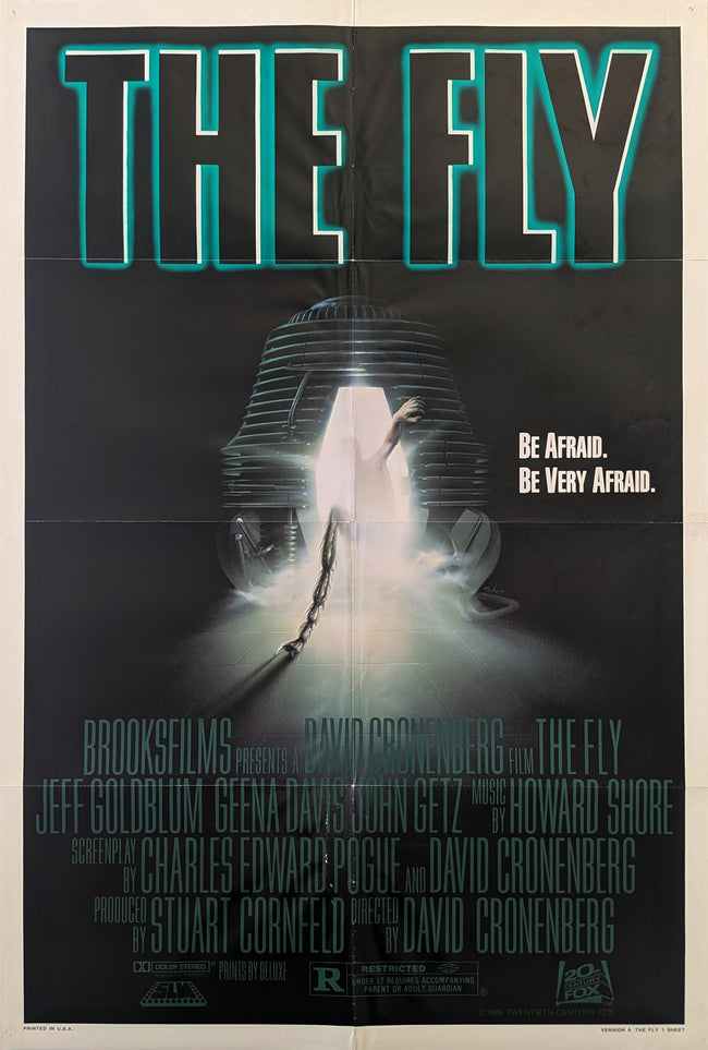 The Fly 1986 US One Sheet Poster David Cronenberg