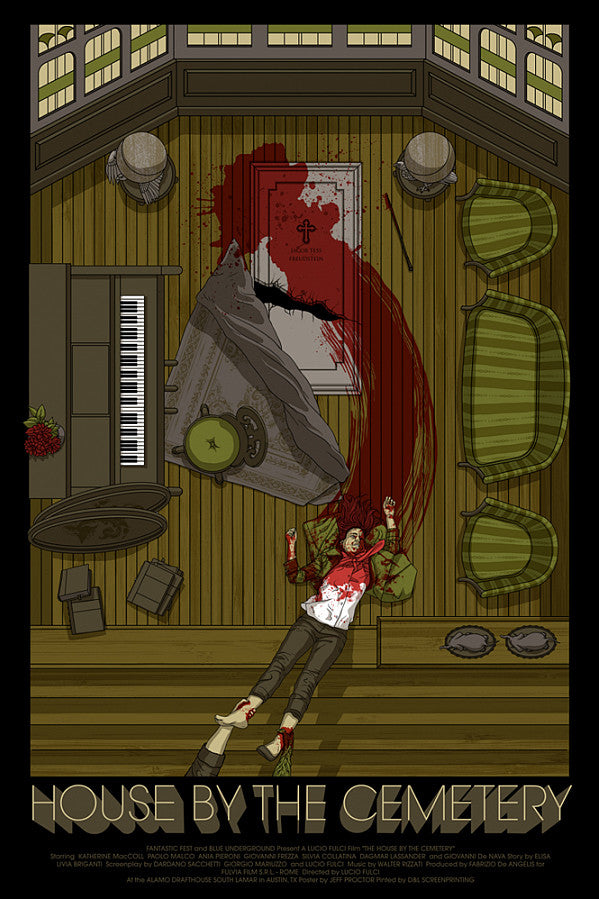 The House by the Cemetery by Jeff Proctor Screen Print