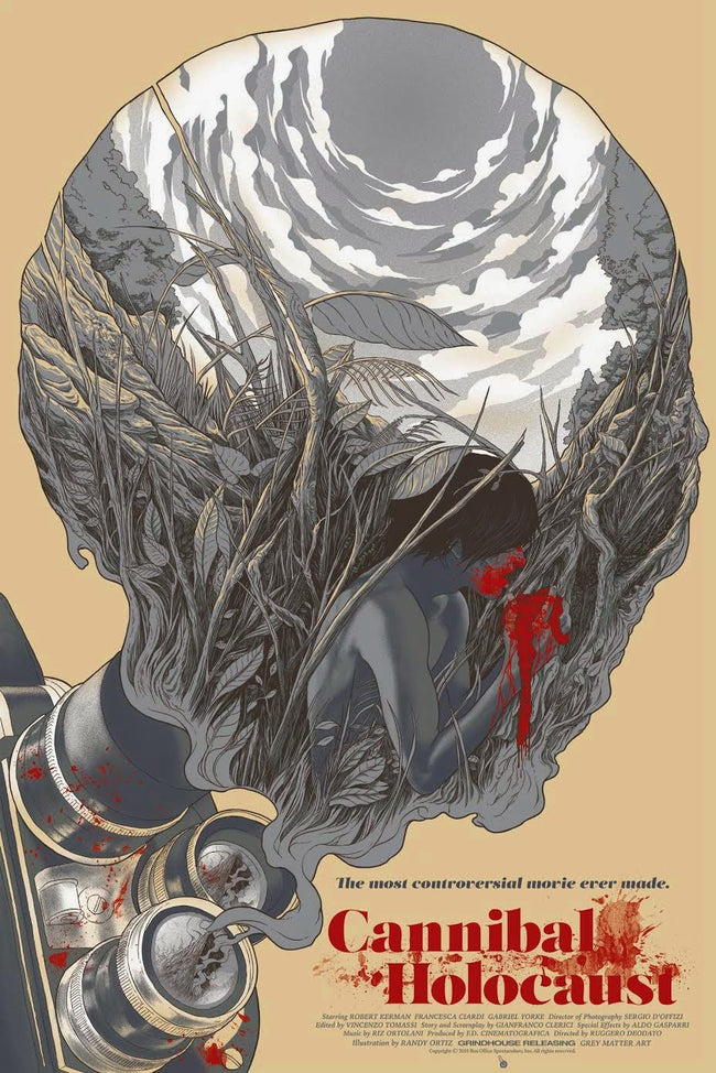 Cannibal Holocaust (variant) by Randy Ortiz Screen Print